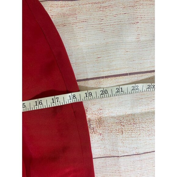 Dana Buchman Women's Red 100% Silk A Line Pencil Skirt - 10 - Picture 6 of 12